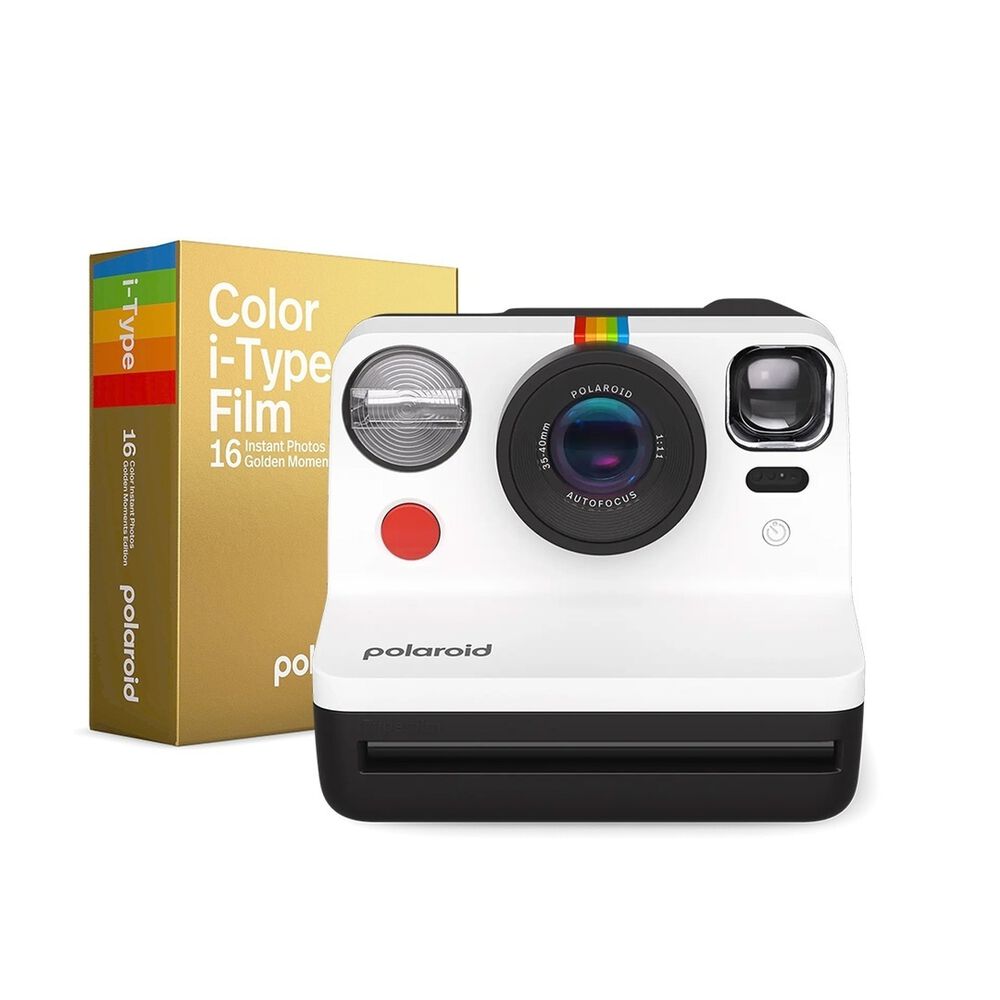 Kit Polaroid Now Black And White + Papel Fotográfico Golden image number 0.0