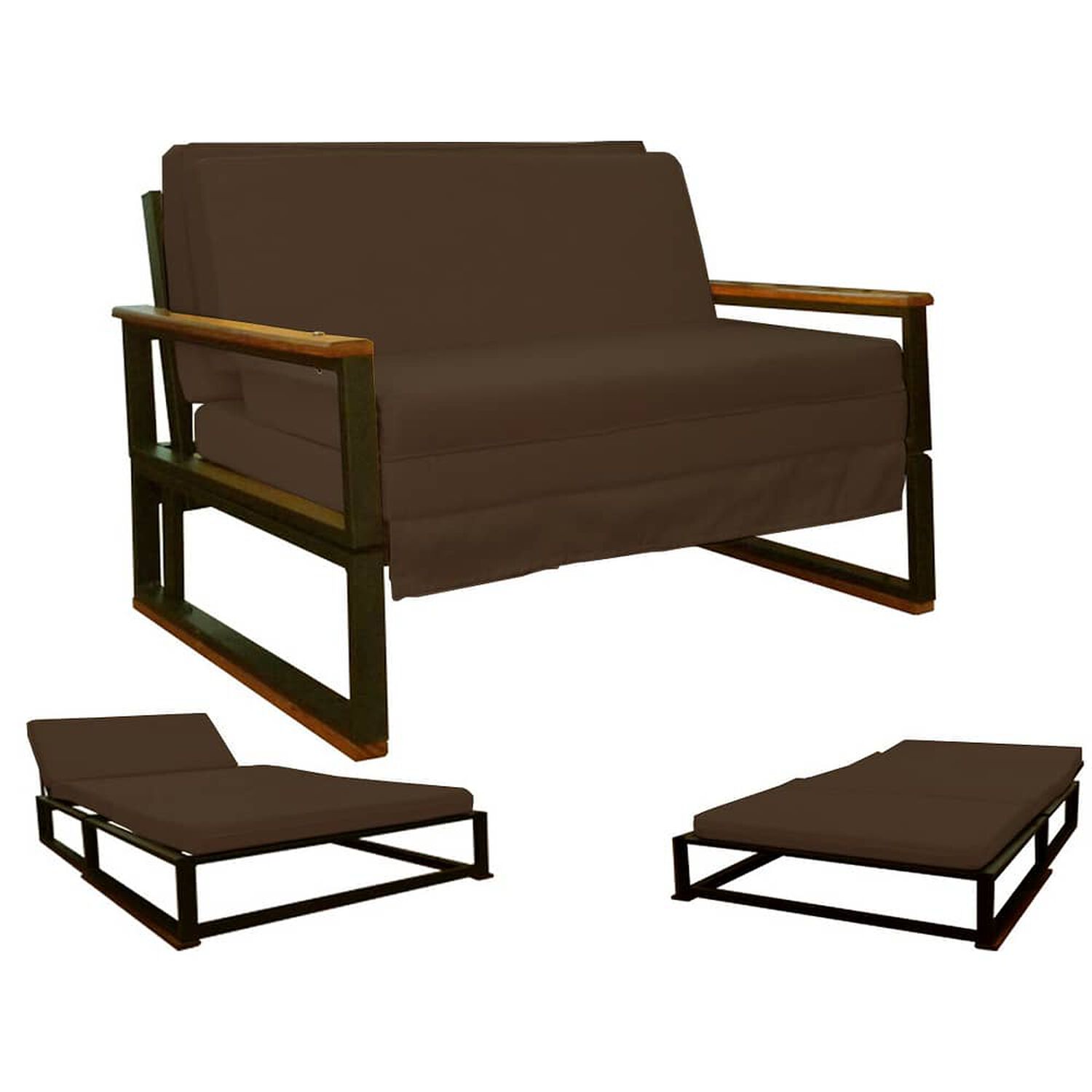 Futon Folk 1.5 Plaza " Chocolate " image number 1.0