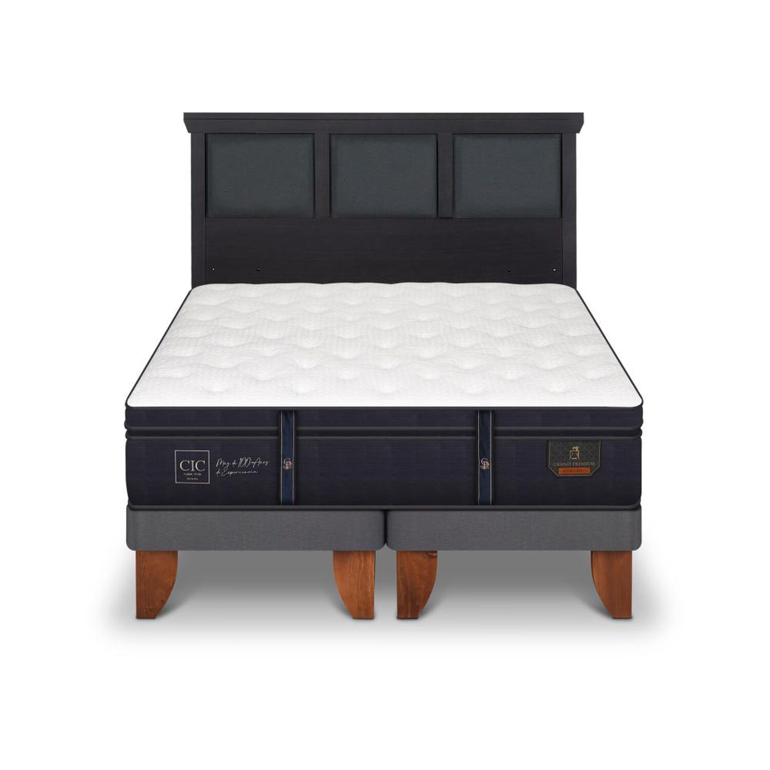 Cama Europea Cic Linea Premium / King / Base Dividida + Respaldo image number 0.0