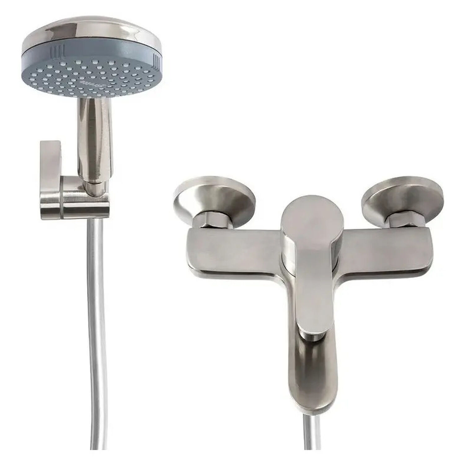 Monomando Llave Grifo Para Tina Ducha Modelo Arona Color N&iacute;quel Mate image number 1.0
