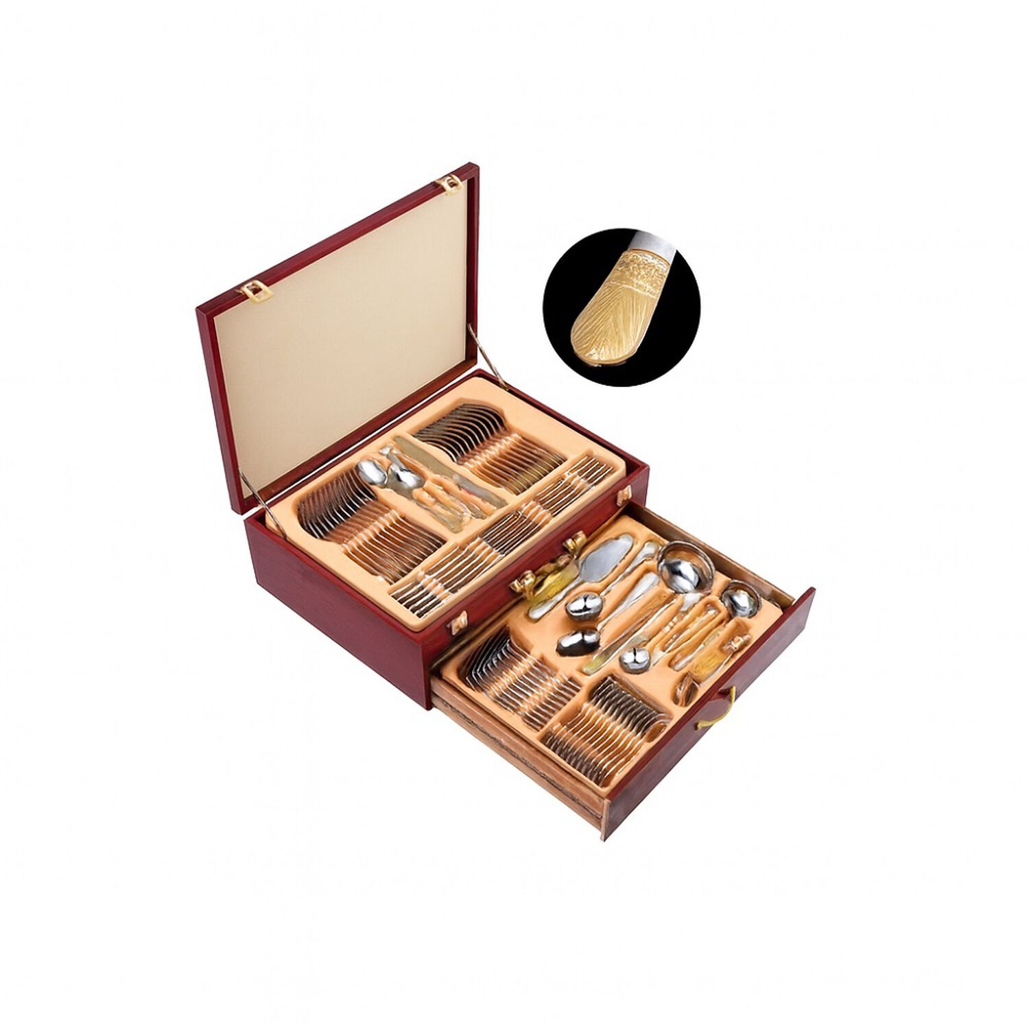 Juego De Cubiertos 72pcs Acero Inox Premium Vintage image number 4.0