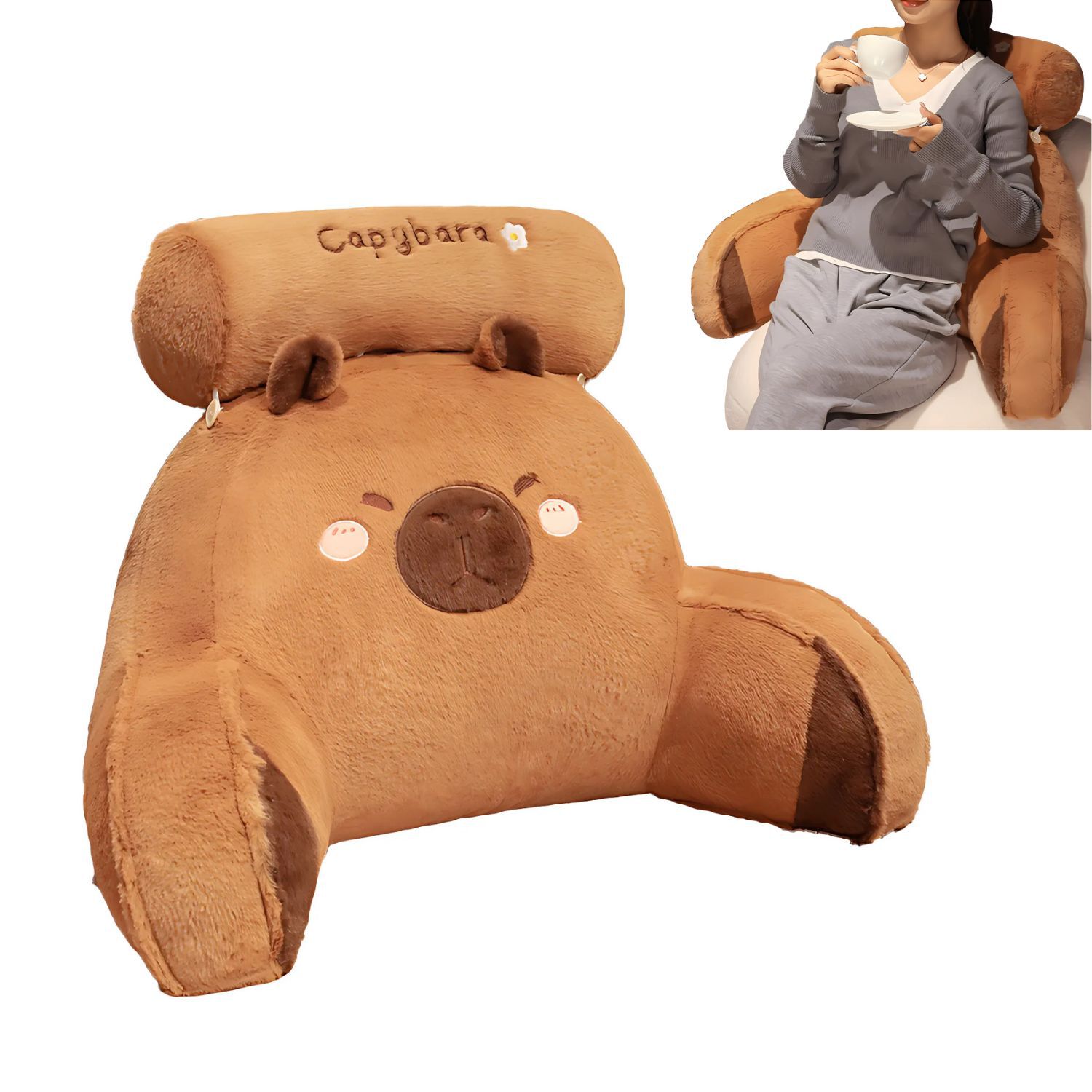 Almohada De Respaldo Capibara Cojin Multifuncional image number 0.0