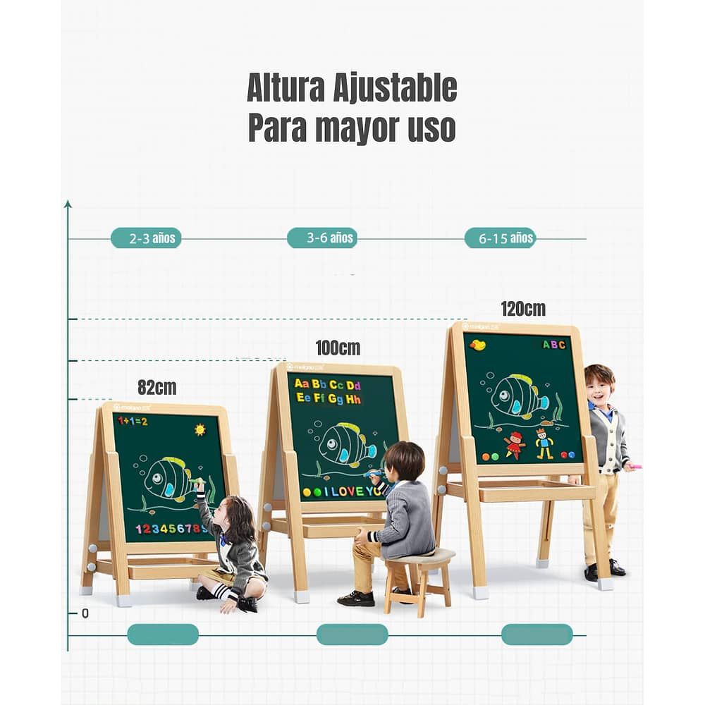 Pizarra Atril Doble Magn&eacute;tica Plum&oacute;n Con Accesorios 120cm image number 7.0