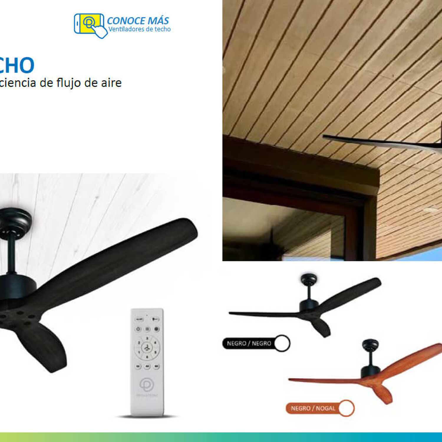 Ventilador De Techo Aviador Nogal Ajustable 52 Primaterm image number 4.0