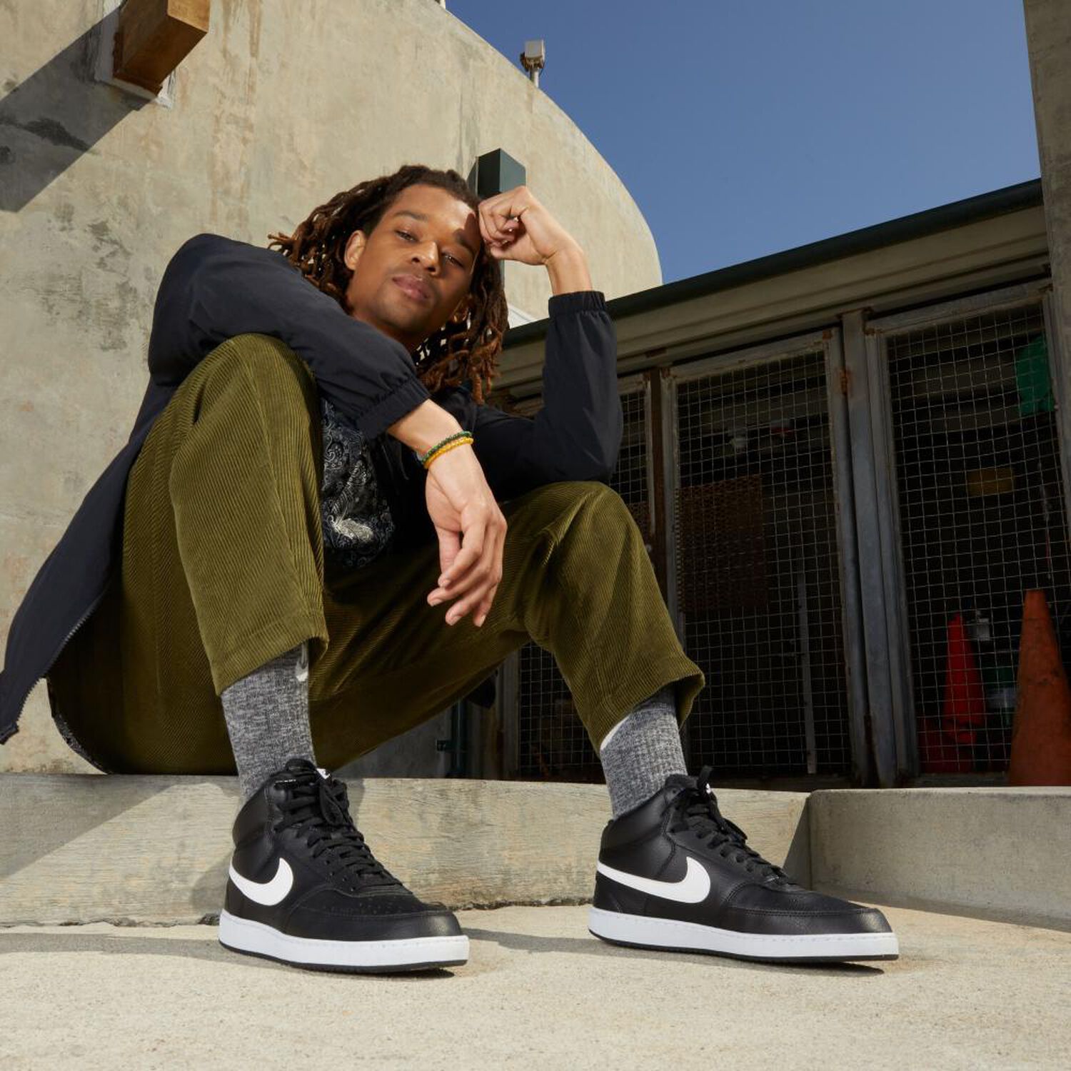 Zapatilla Urbana Hombre Nike Court Vision Mid Next Nature Negro image number 9.0
