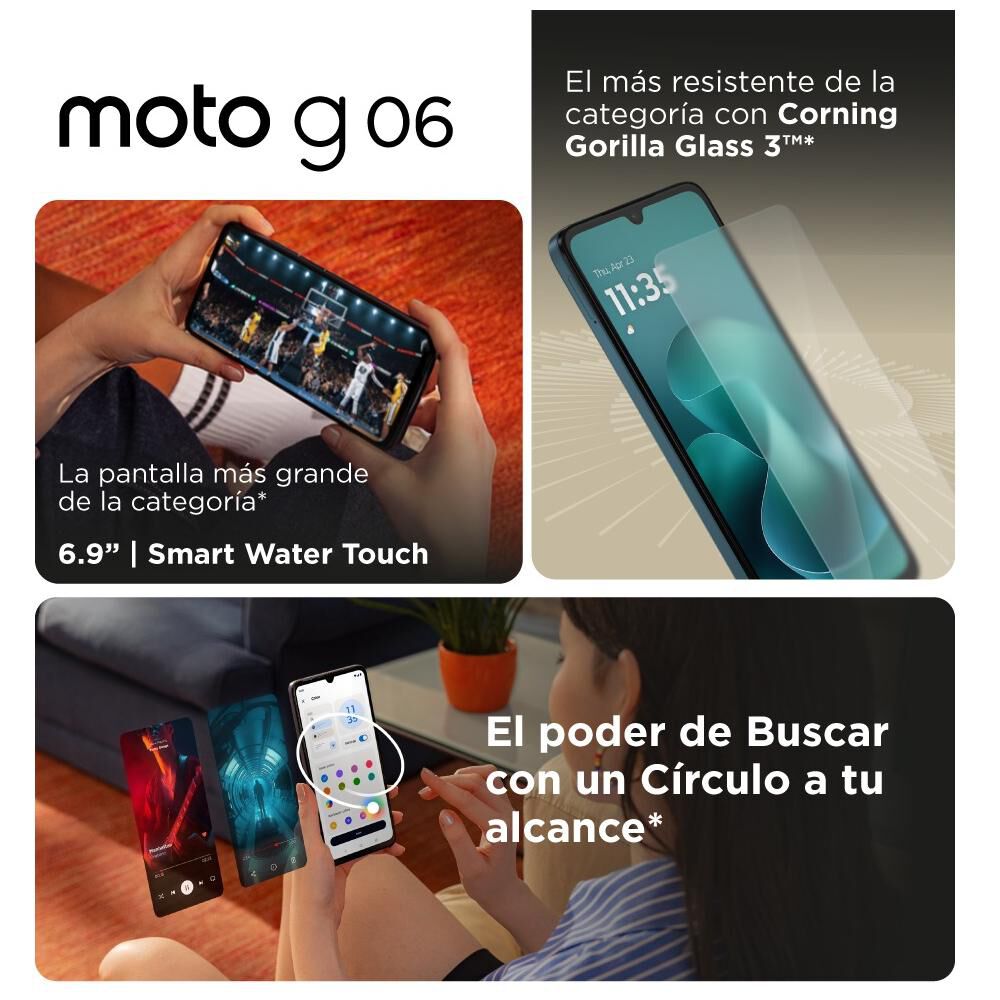 Smartphone Motorola Moto G06 / 256 GB / Azul / Liberado image number 3.0