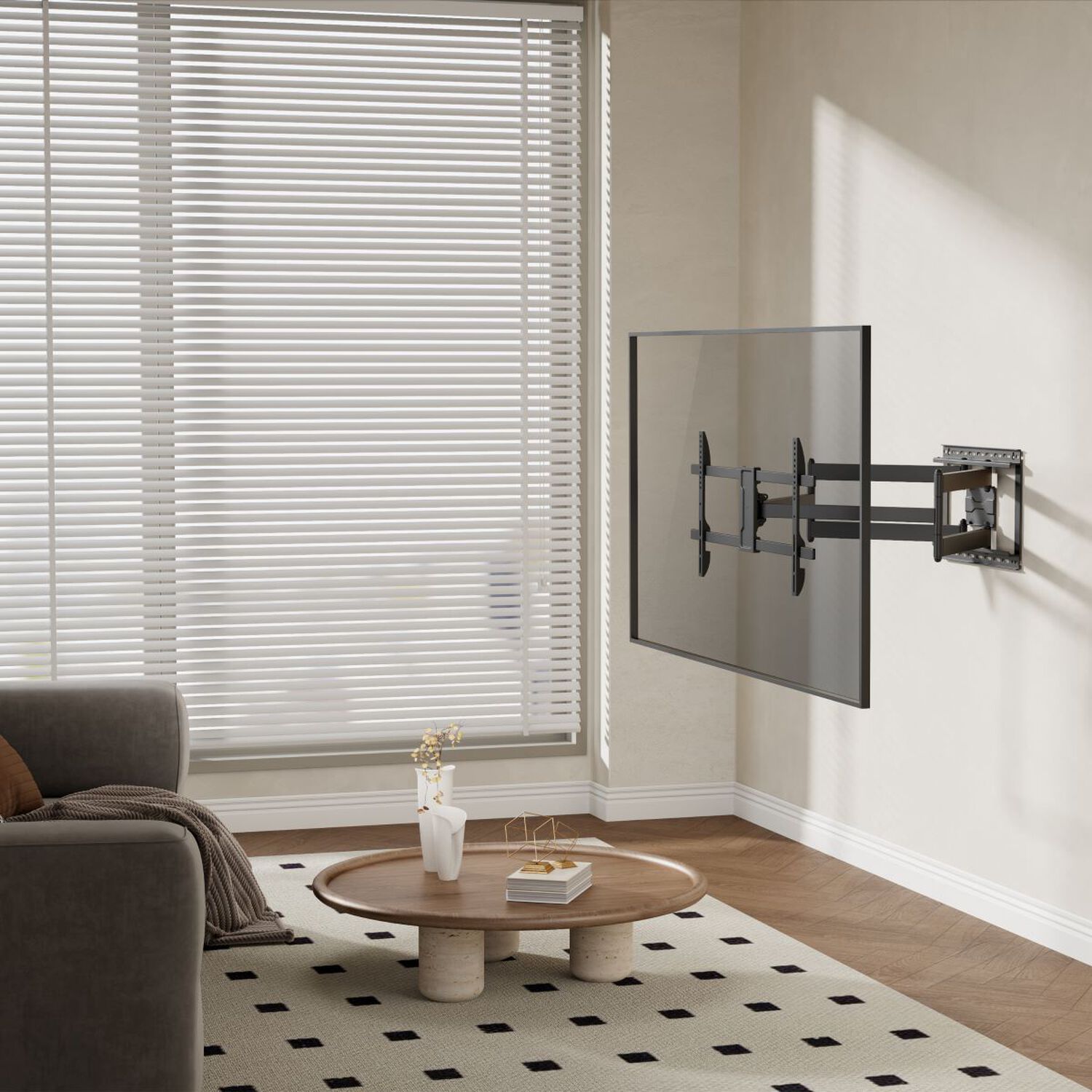 Soporte Para Tv Con Doble Brazo - 1.08m 43" A 90" 60kg - Sbrp84-486xl Brasforma image number 1.0