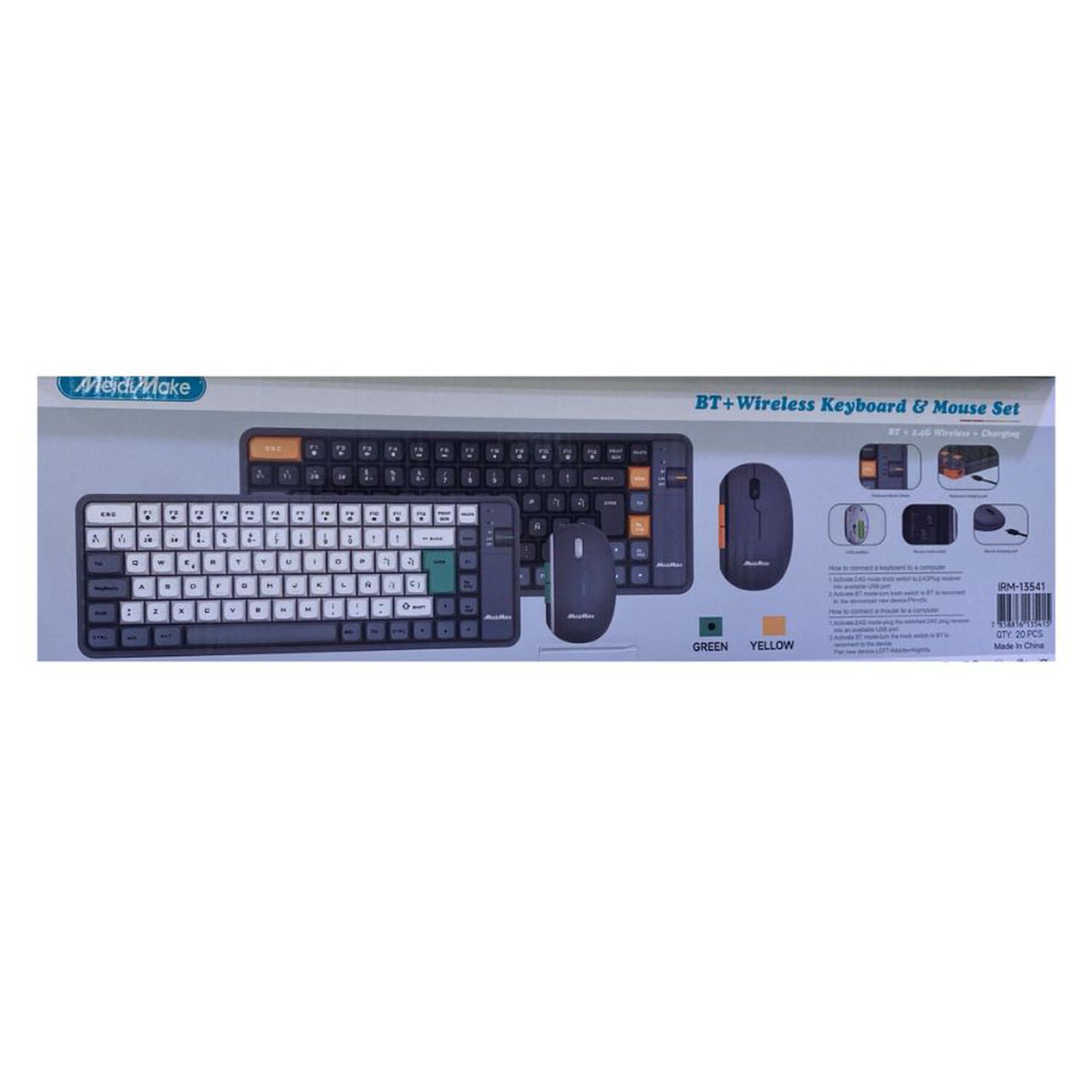 Teclado Y Mouse Inalambrico Kit Combo Bluetooth image number 4.0