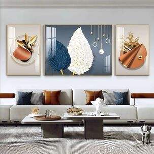 Set De 3 Cuadros Decorativos Marcos De Aluminio By Lubabycas