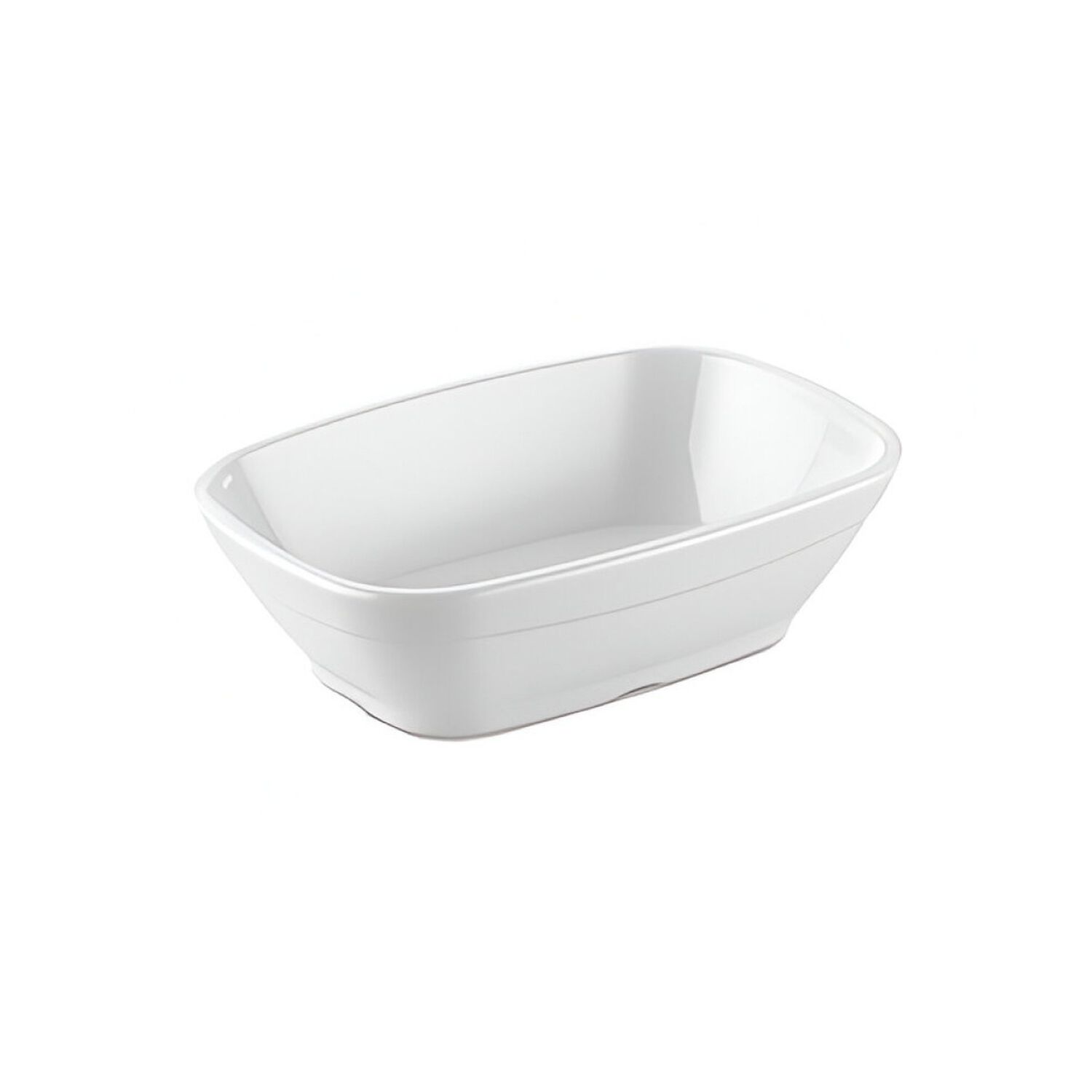 Set De 4 Pocillo Rectangular Policarbonato Blanco 14x3.5 Cm image number 0.0