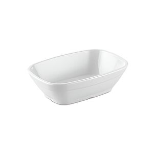 Set De 4 Pocillo Rectangular Policarbonato Blanco 14x3.5 Cm