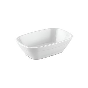 Set De 4 Pocillo Rectangular Policarbonato Blanco 14x3.5 Cm