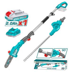 Podador Cortasetos 20v 2 En 1 Con Batería Y Cargador Total Podador Cortasetos 20v 2 En 1 Con Batería Y Cargador Total