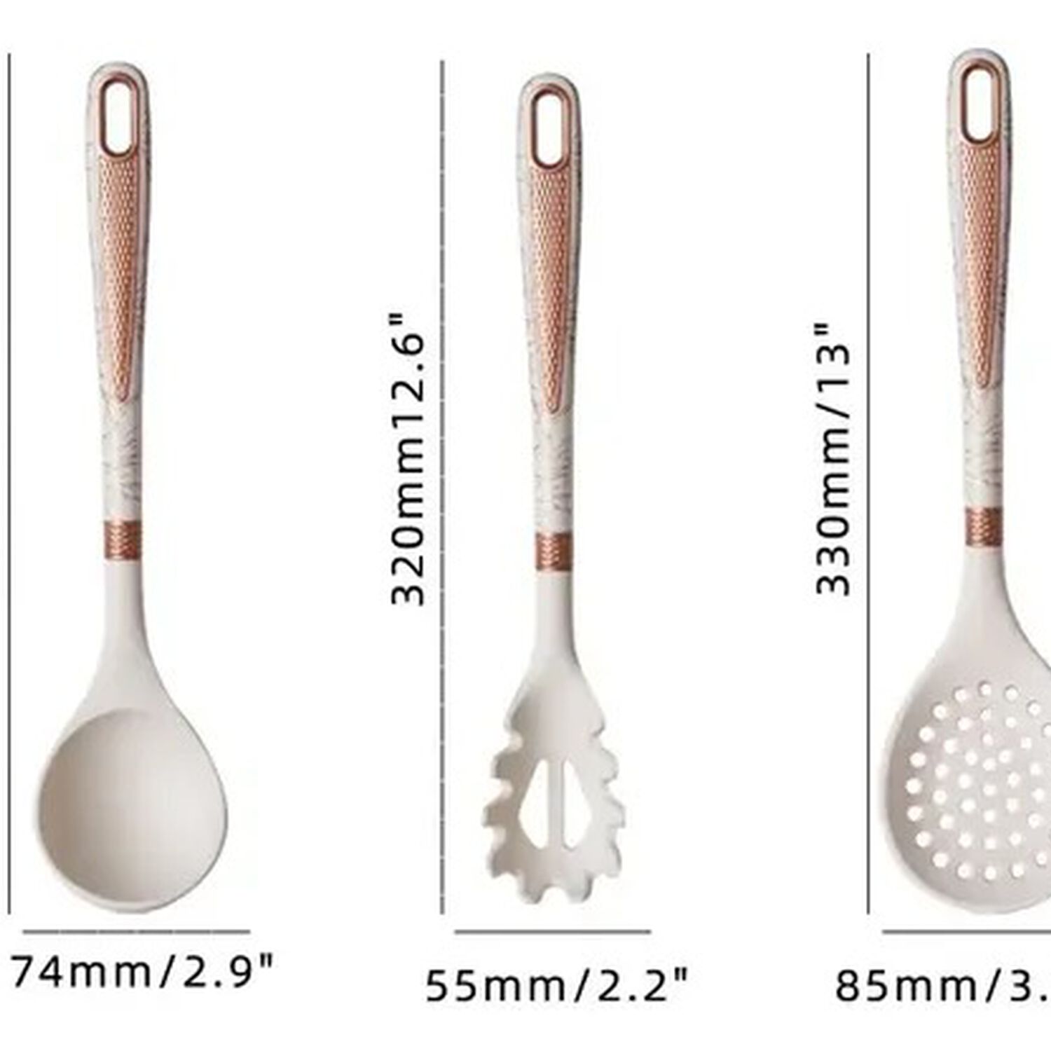 Set Utensilios De Cocina 7 Piezas Con Soporte Negro Marble image number 4.0