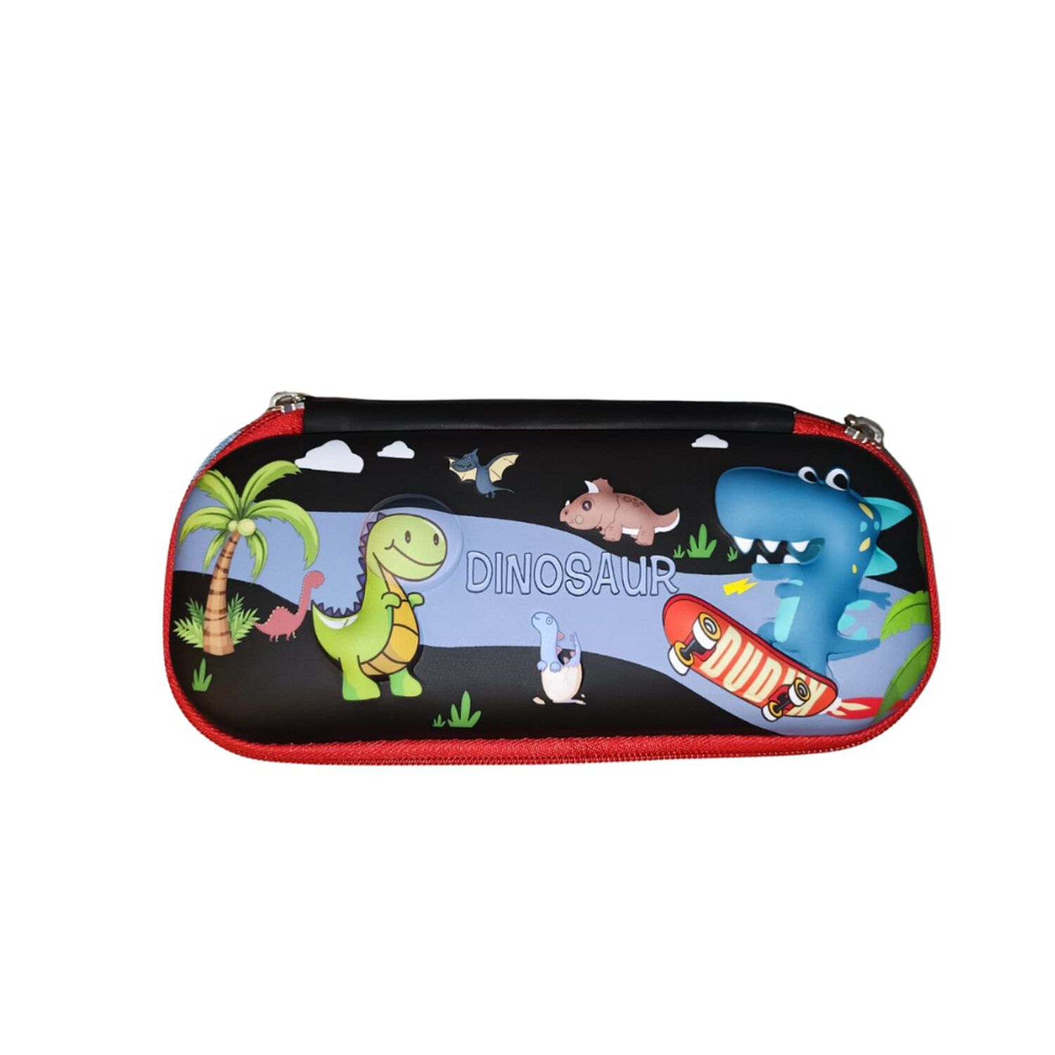 Estuche Dinosaurio Grande 3d L&aacute;piz Escuela Colegio Tapa Dura image number 0.0