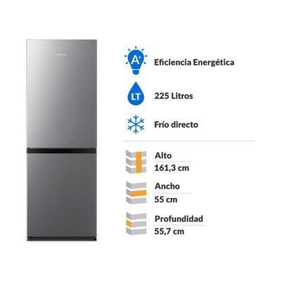 Refrigerador Bottom Freezer Hisense RD-29DC / Frío Directo / 225 Litros / A+
