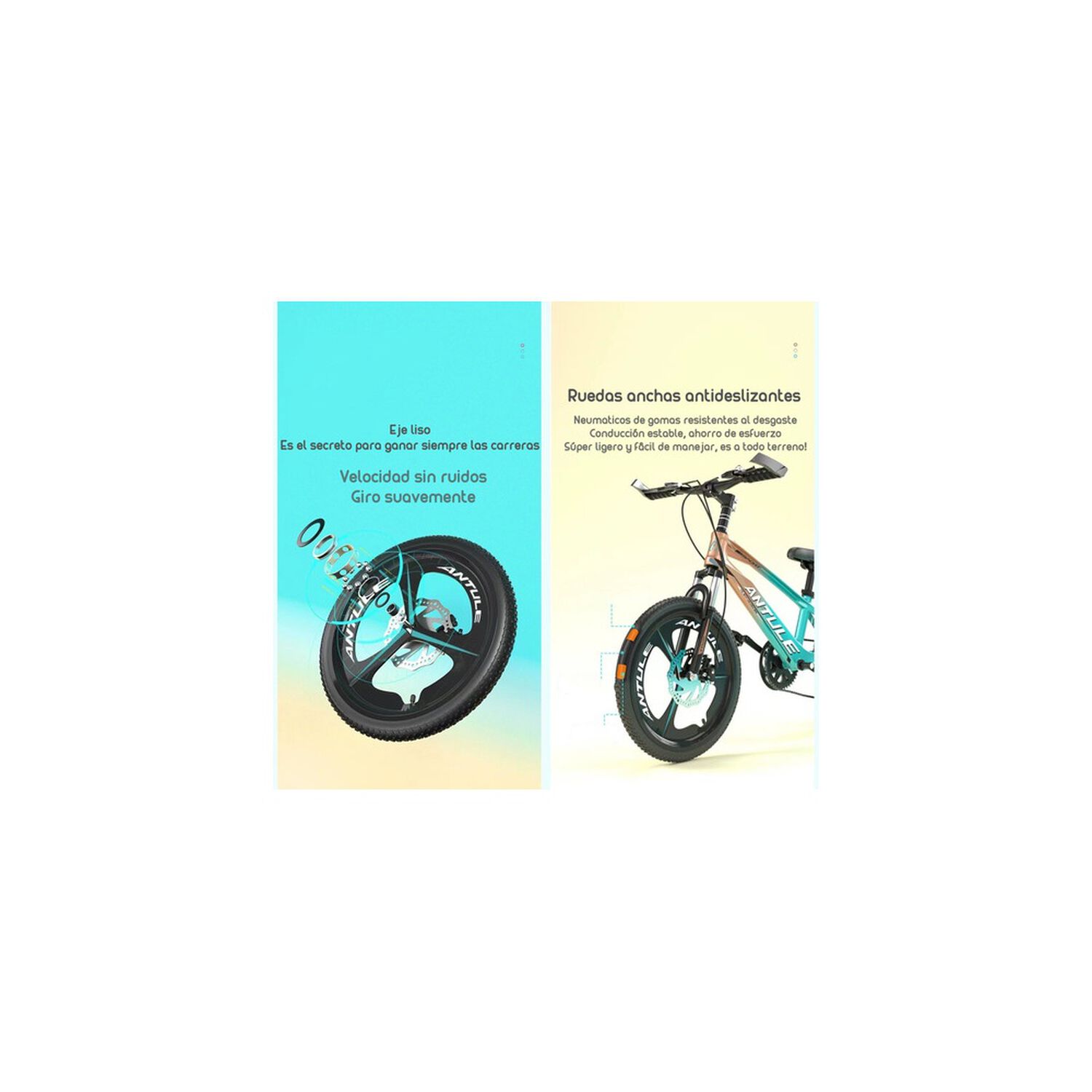 Bicicleta Infantil Aro 18 5-9 A&ntilde;os Antule Rosada Lubabycas image number 4.0