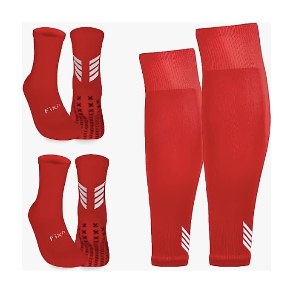 Medias Calcetas Futbol Antideslizante Set 2 + Pantorrillera image number 0.0