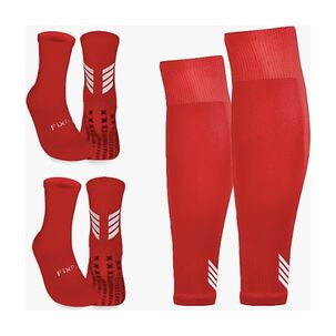 Medias Calcetas Futbol Antideslizante Set 2 + Pantorrillera