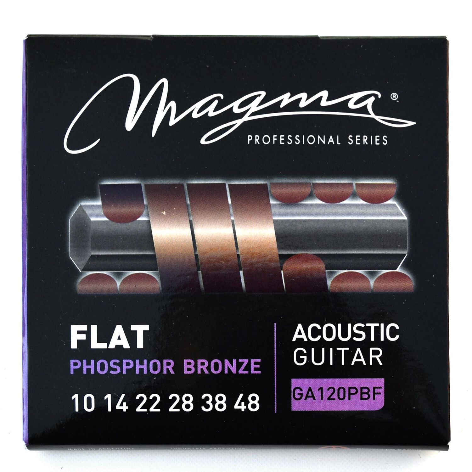 Set Cuerdas Guitarra Acustica Flat Ga120pbf Magma image number 0.0