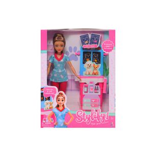 Mu&ntilde;eca Fashion 31 Cm Con Set De Veterinaria Happyline