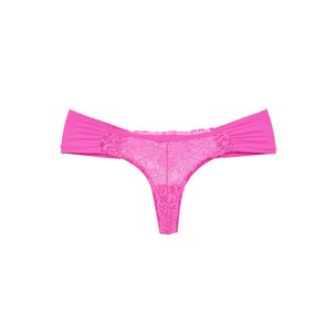 Colaless Lateral Drapeada Y Encaje Rosa 2rios