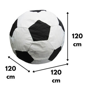 Pouf Pera F&uacute;tbol Eco Cuero 120x120x120 Cm M&aacute;xima Design