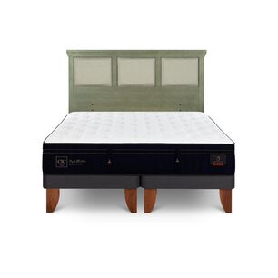 Cama Europea Cic Linea Premium / 2 Plazas / Base Dividida + Respaldo
