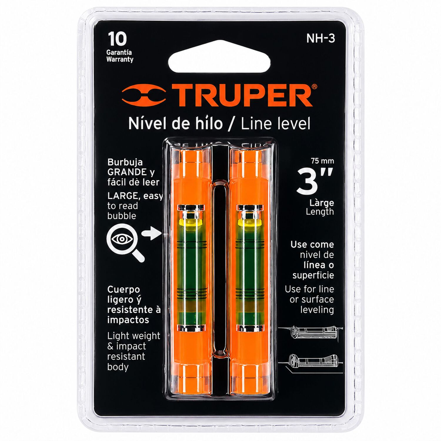 Nivel De Hilo De 3 75mm 2und Truper Nh-3 image number 0.0