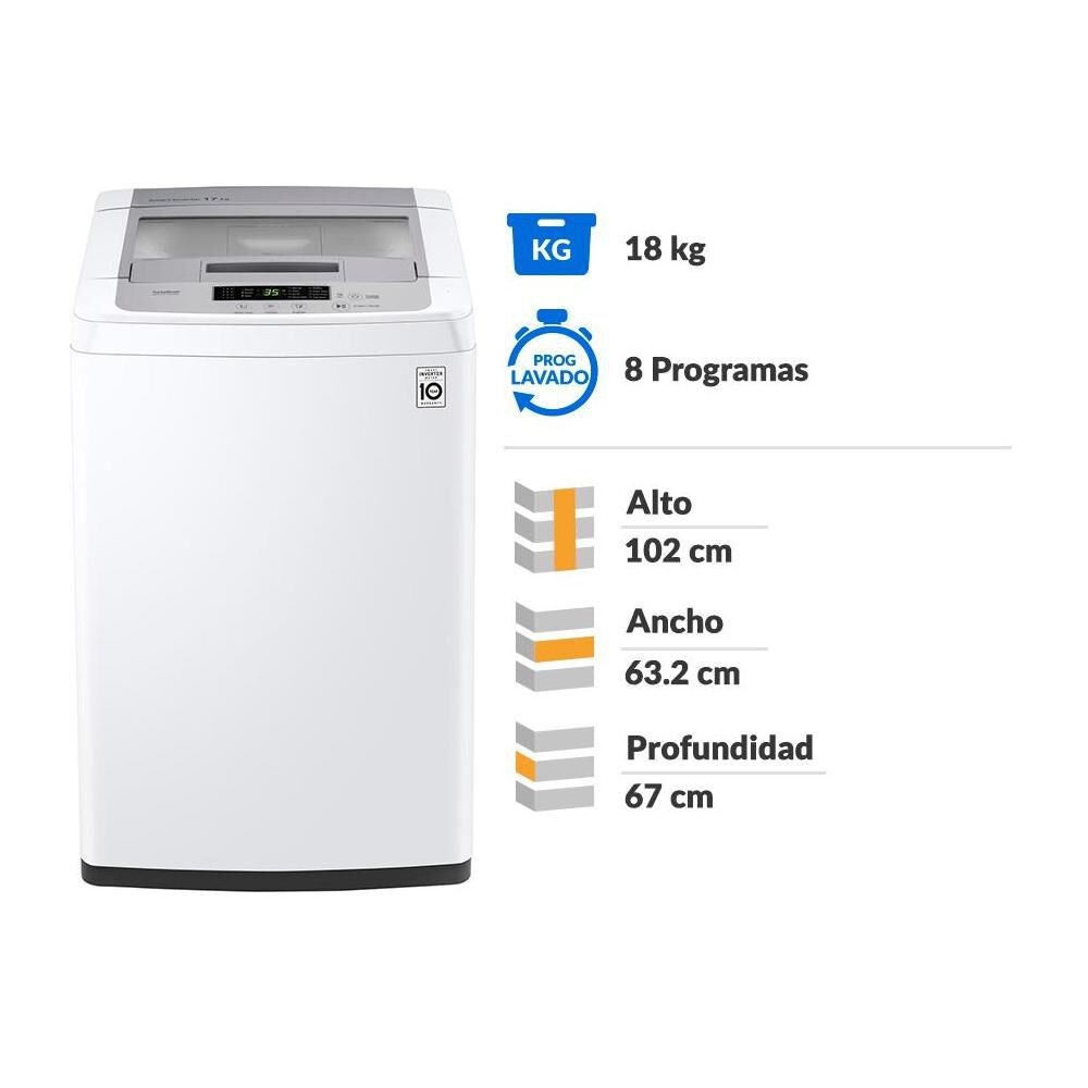 Lavadora LG WT18WPB / 18 Kg image number 1.0