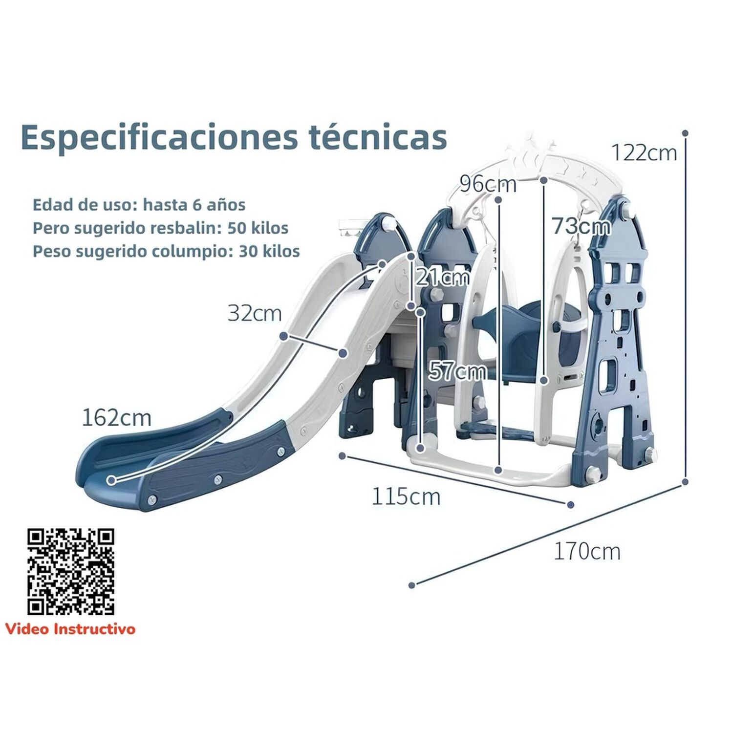 Resbalin Columpio 5 En 1 Accesorios Castillo Rosa Lubabycas image number 7.0