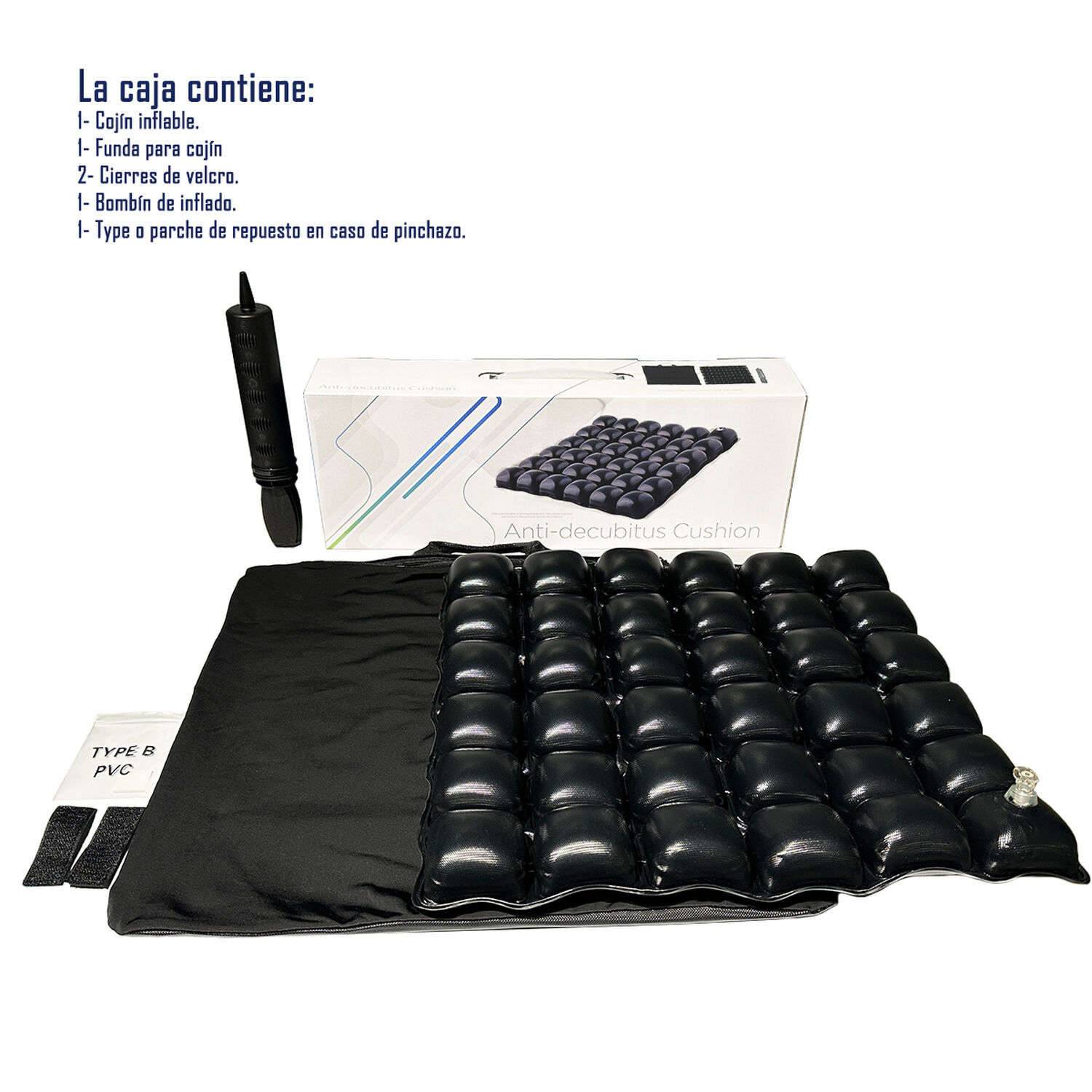 Cojin Antiescaras Flotacion Seca Celdas De Aire Con Funda image number 1.0