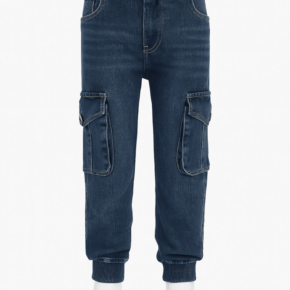 Pantalón Jogger Cargo Mezclilla Niño image number 3.0