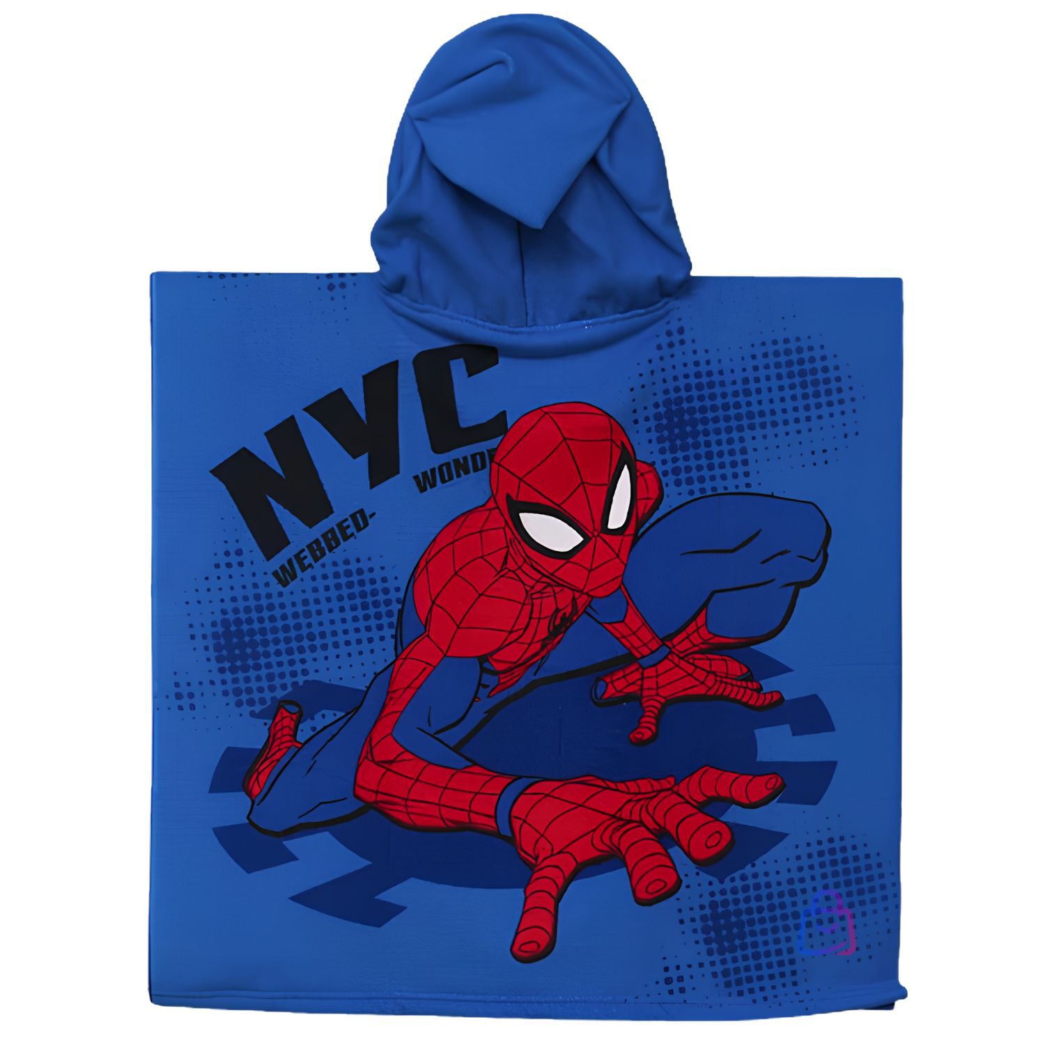 Toalla Playa Piscina Spiderman Capucha Microfibra 60x60 - Ps image number 1.0