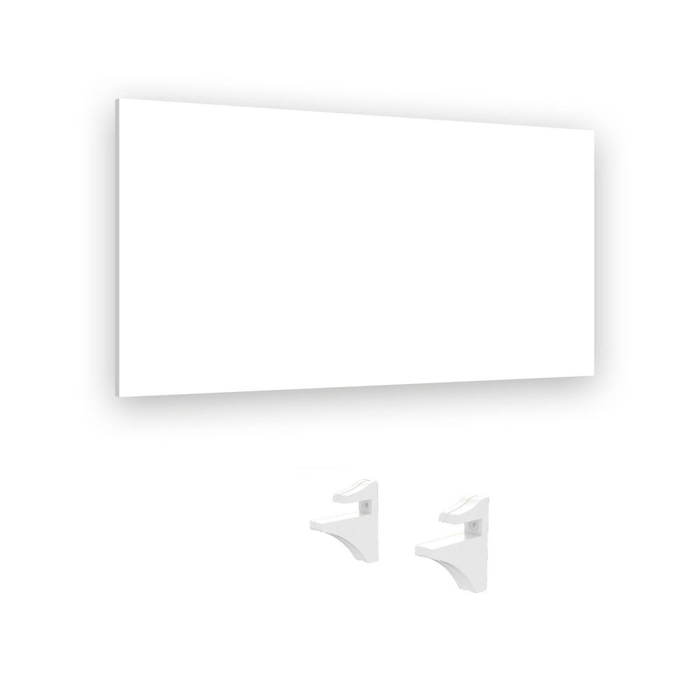 Repisa Flotante 90x30cm Mdp + 2 Soportes Blanco - Kpb90x30x1,5uv Brasforma image number 4.0