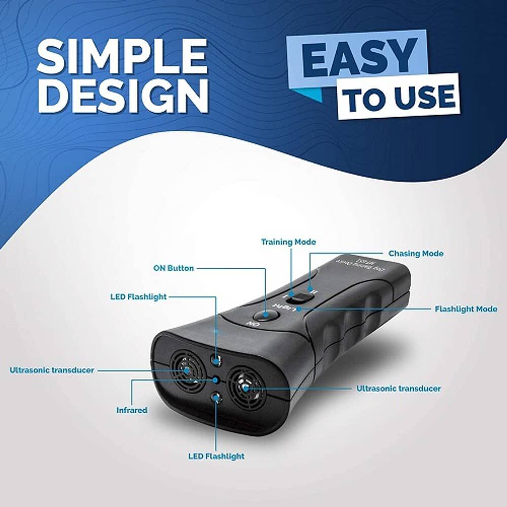 Espanta Perros Doble Bocina Potente De Entrenamiento Repelente Adiestrador Antiladridos Luz Led image number 5.0