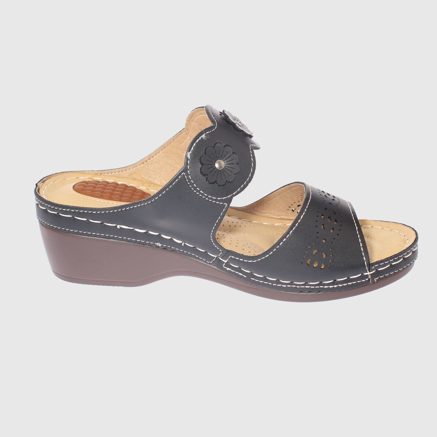 Sandalia Confort Negro Modelo Italiano Art. 5ask73323black image number 3.0
