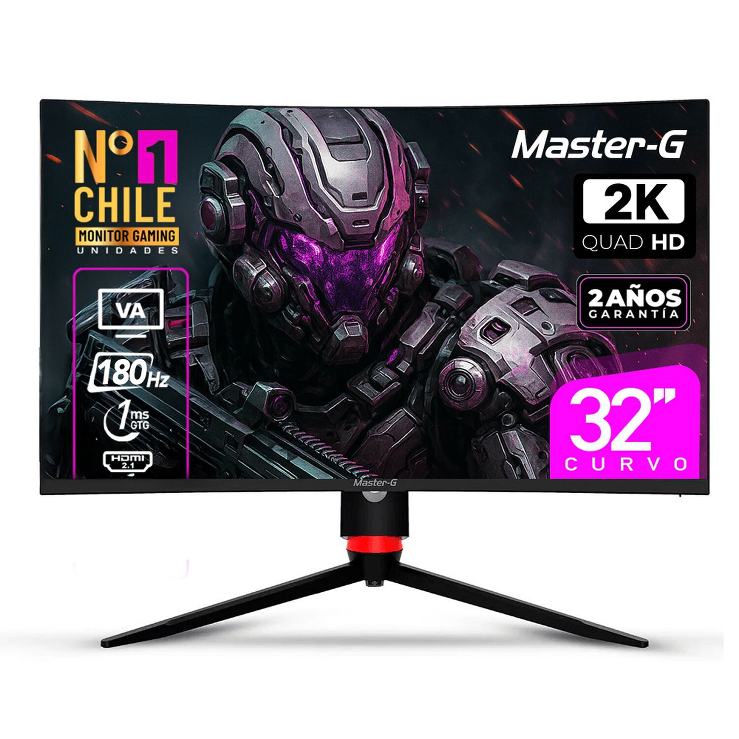 Monitor Gamer 32" Curvo Qhd 1440 Va 180hz 1ms Mgmg3240cq image number 0.0