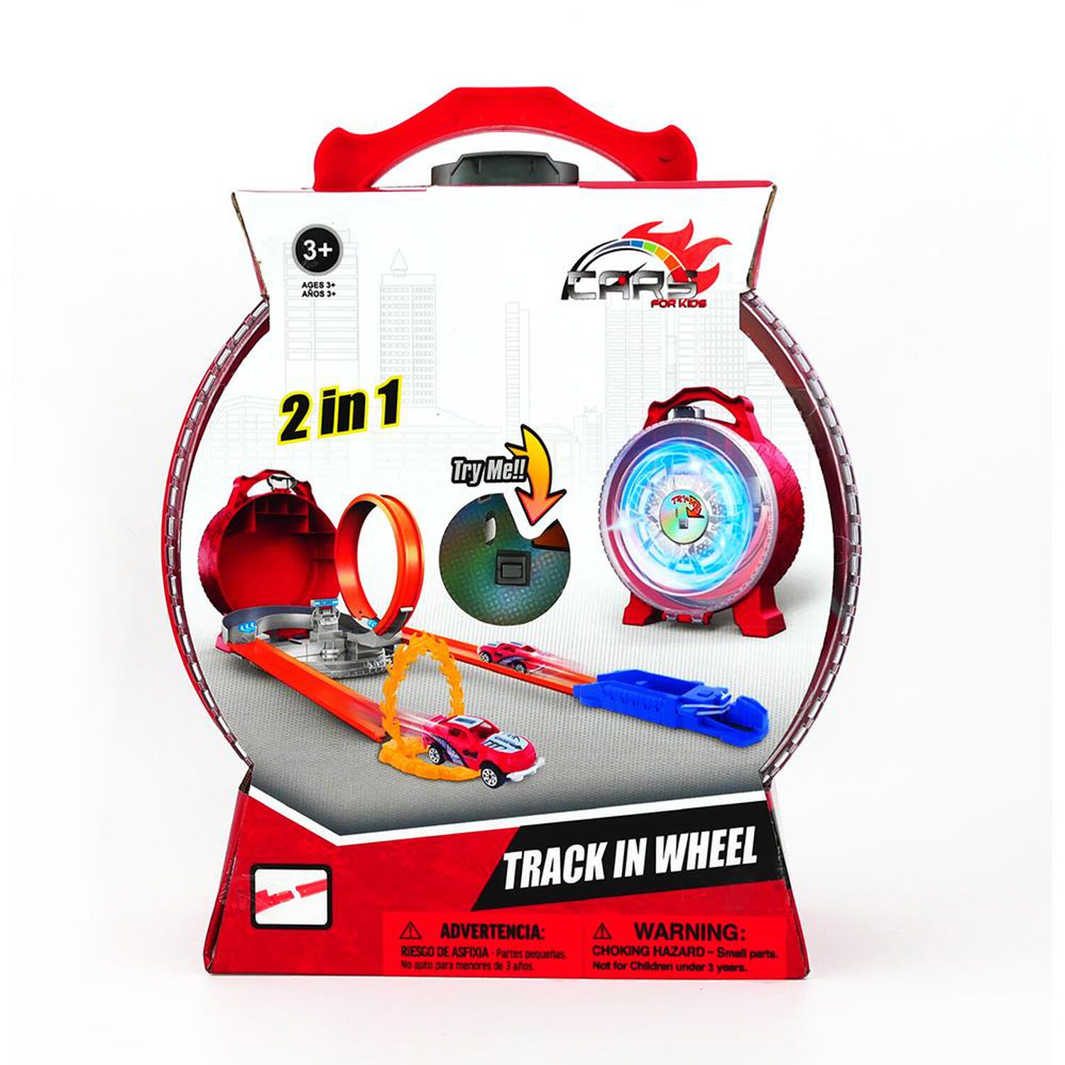 Pista 2 En 1 Con Rueda Y Luz / 18 Piezas Happy Valley image number 0.0