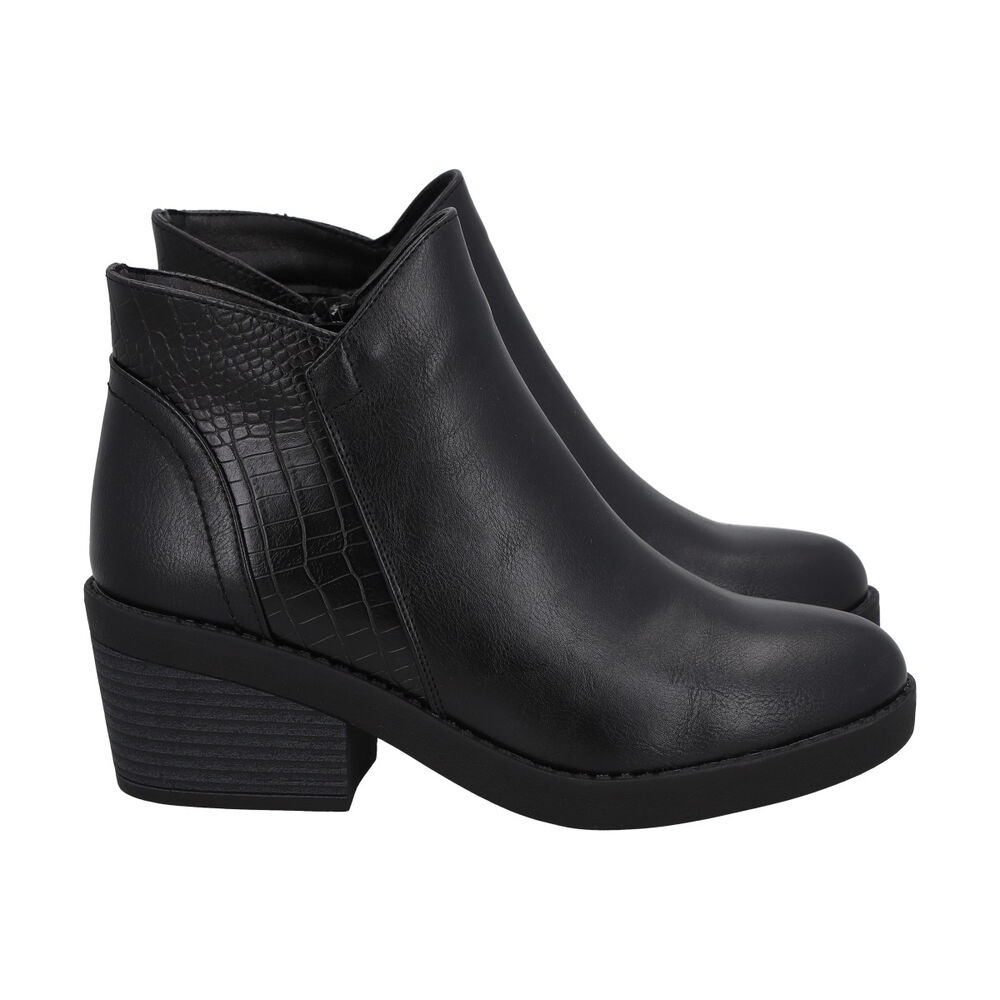 Botin Mujer Negro Zara Police image number 3.0