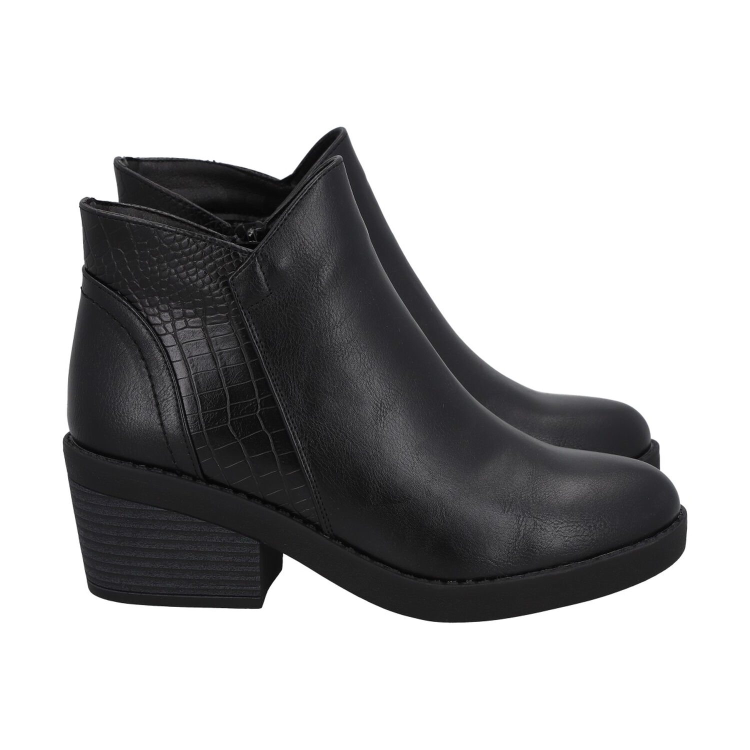 Botin Mujer Negro Zara Police image number 3.0
