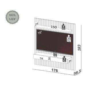Panel Tv Decocasa H Tb181l 18