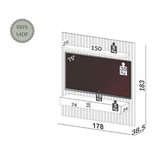 Panel Tv Decocasa H Tb181l 18