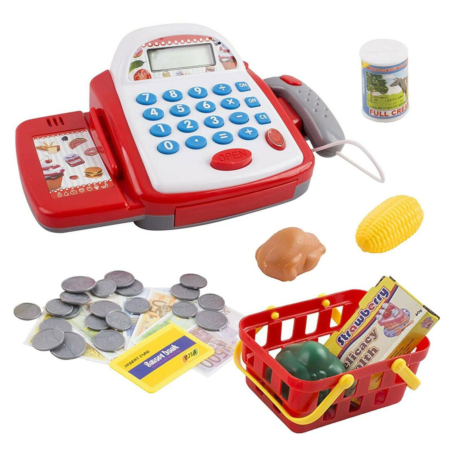 Juguete Caja Registradora Con Accesorios Y Sonidos Infantil image number 0.0