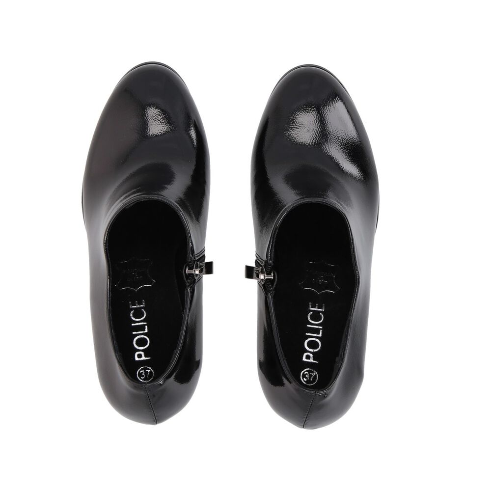 Botin Bobbi Negro Charol Taco Medio Police image number 1.0