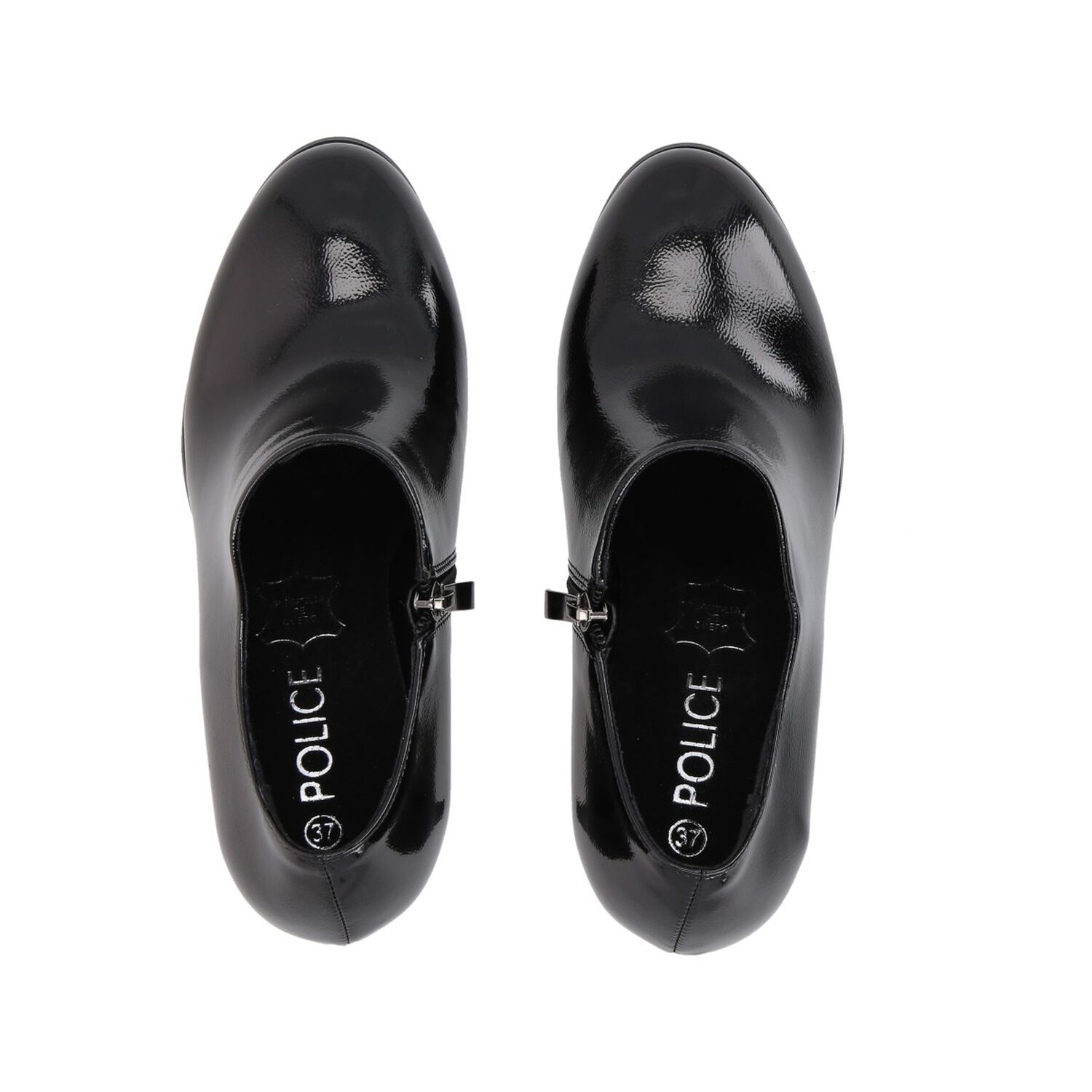 Botin Bobbi Negro Charol Taco Medio Police image number 1.0