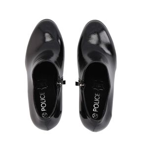 Botin Bobbi Negro Charol Taco Medio Police