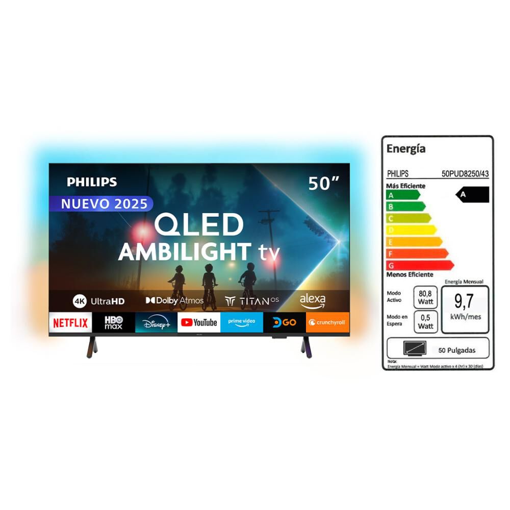 Qled 50" Philips 50PUD8250 / Ultra HD 4K / Smart TV image number 9.0