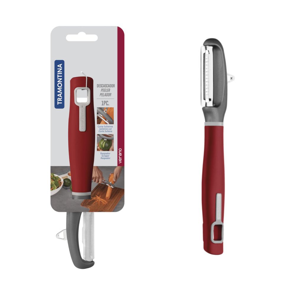 Pelador De Frutas Y Verduras Acero Inoxidable Corte Juliana Tramontina image number 0.0