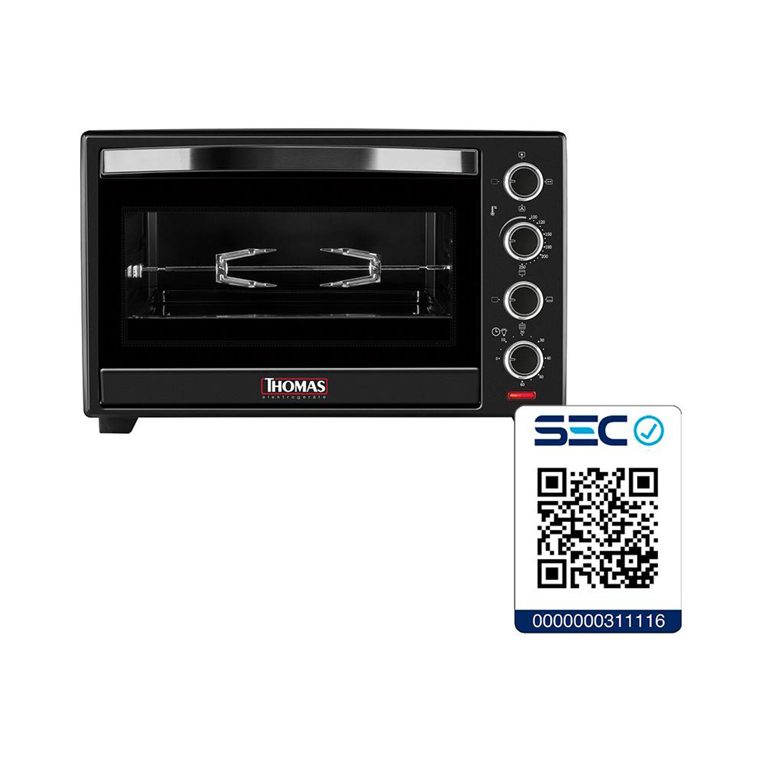Horno El&eacute;ctrico Thomas TH-48N / 48 Litros / 2000W image number 4.0